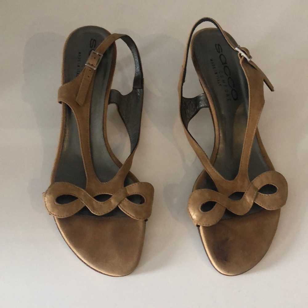 Sacco comfort gold sandals